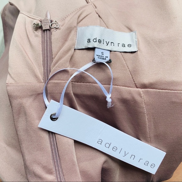 Adelyn Rae Dress Blush Pink Strapped Midi Dress - Picture 11 of 12